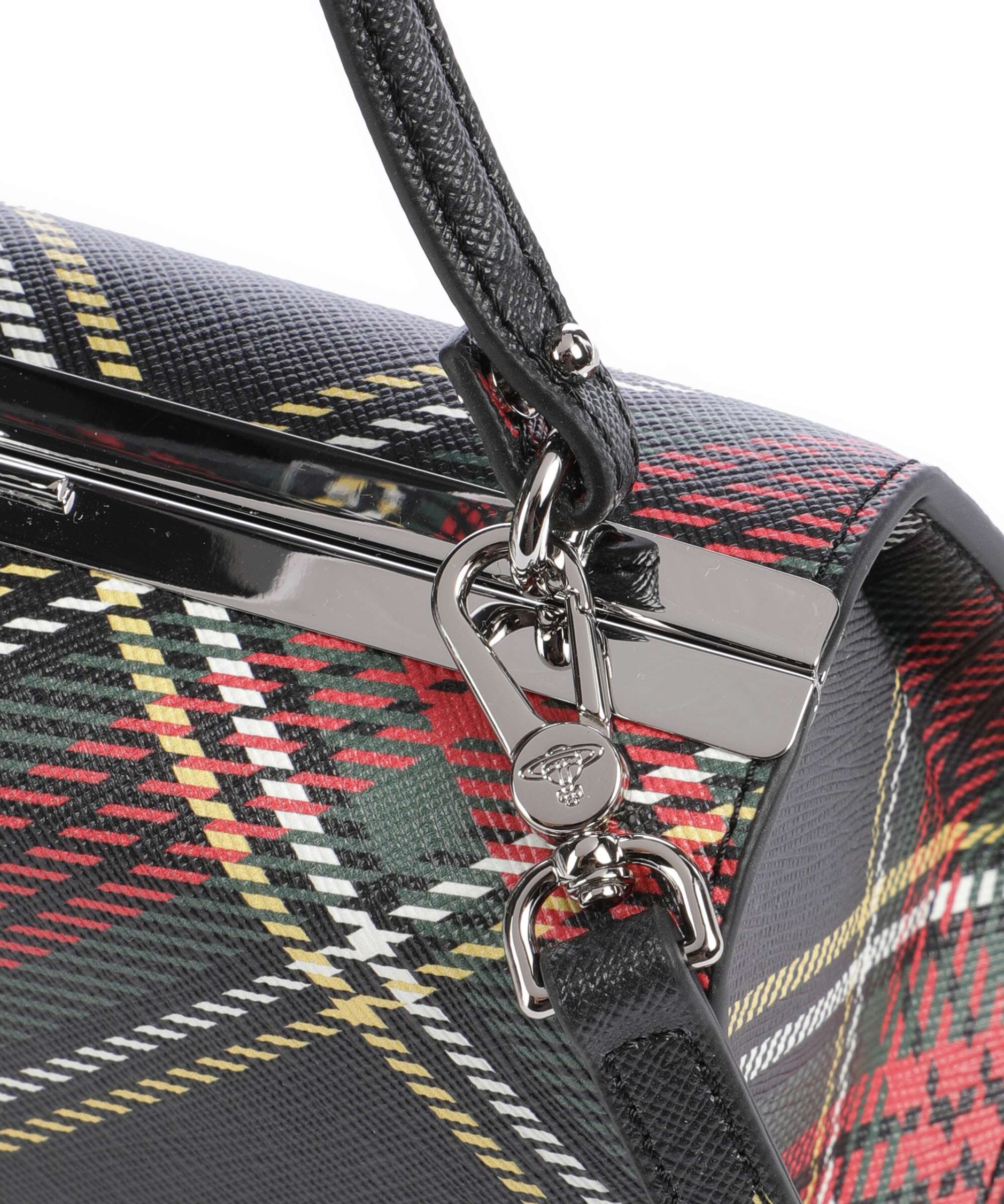 Vivienne Westwood Doll Frame Saffiano Printed XL Handbag chelsea tartan - Image 4