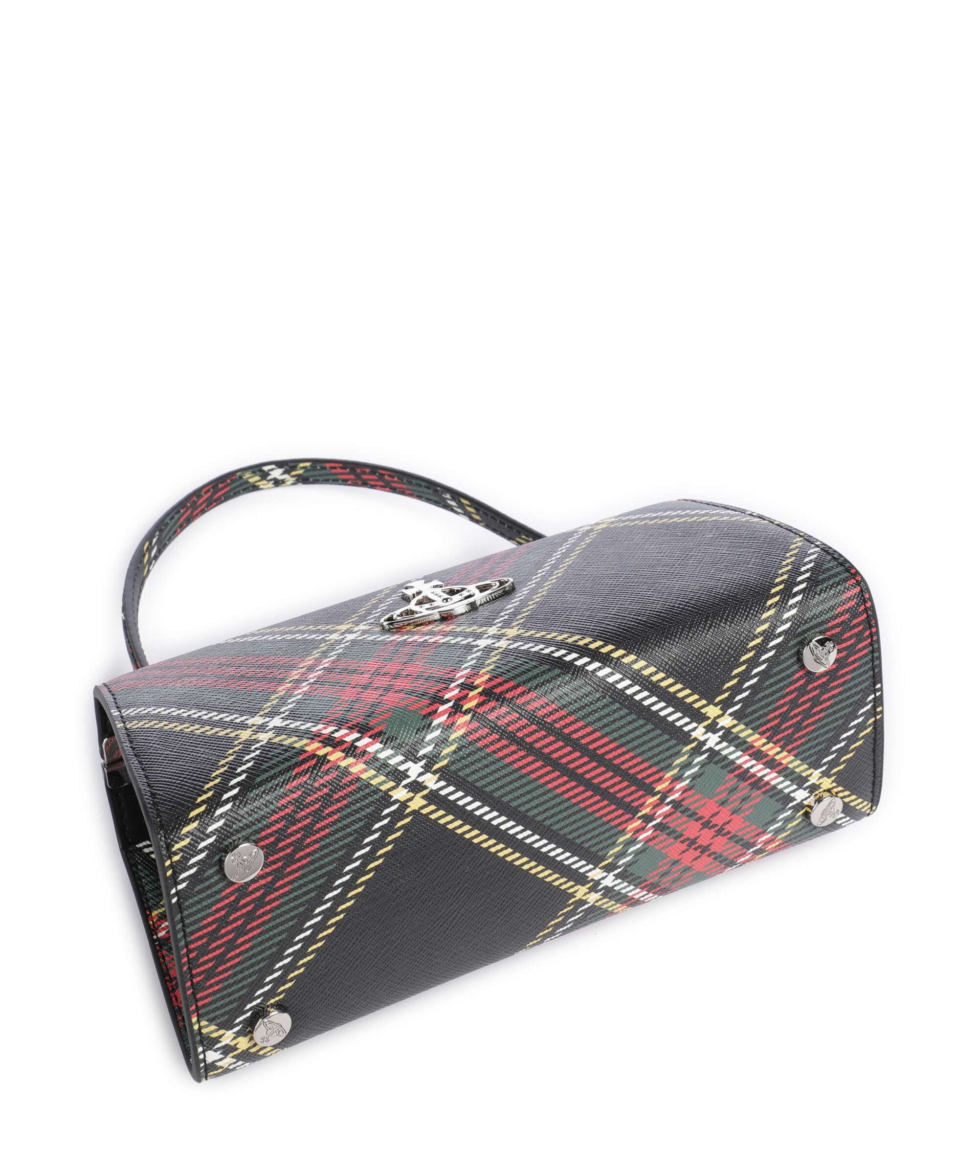 Vivienne Westwood Doll Frame Saffiano Printed XL Handbag chelsea tartan - Image 5