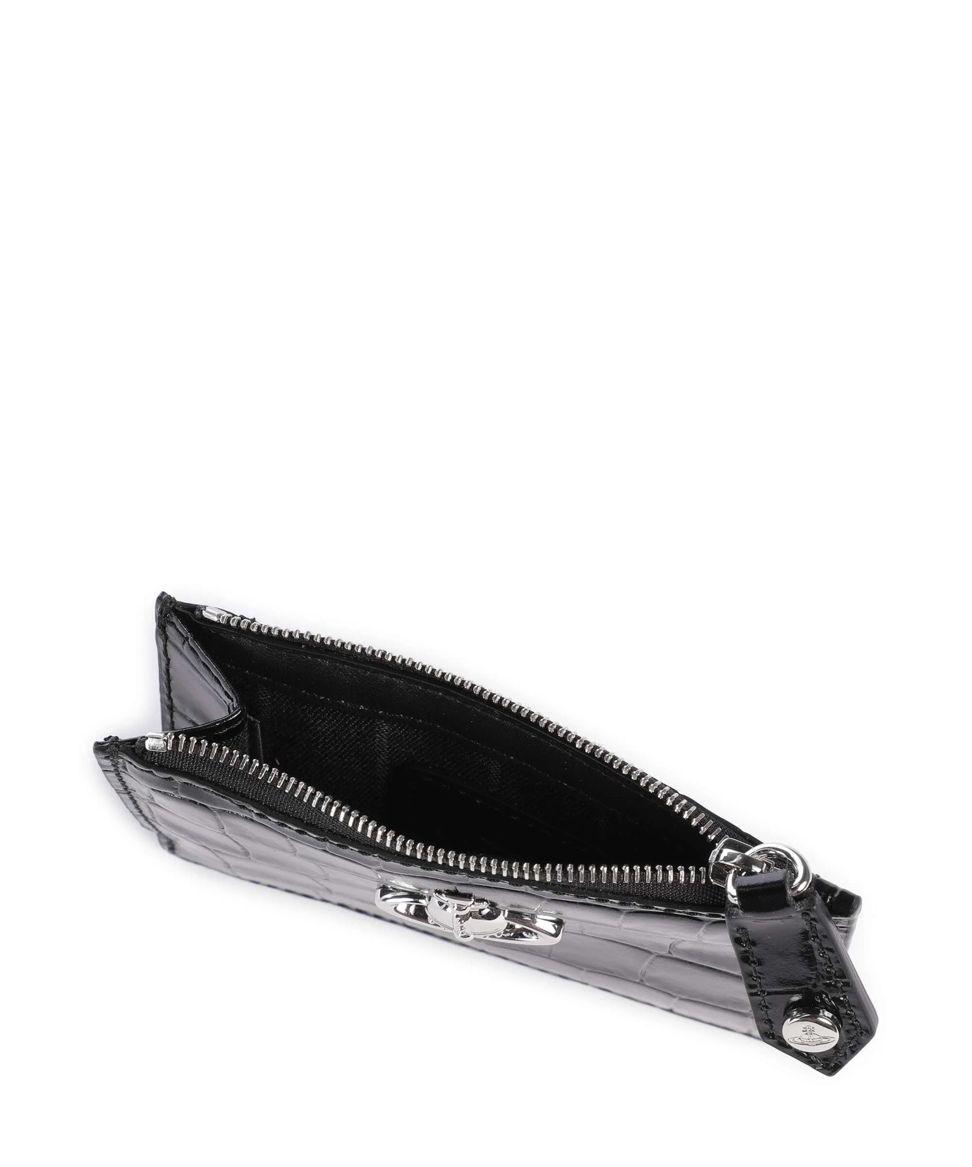 Vivienne Westwood Embossed Croc Slim Credit card holder black - Image 4