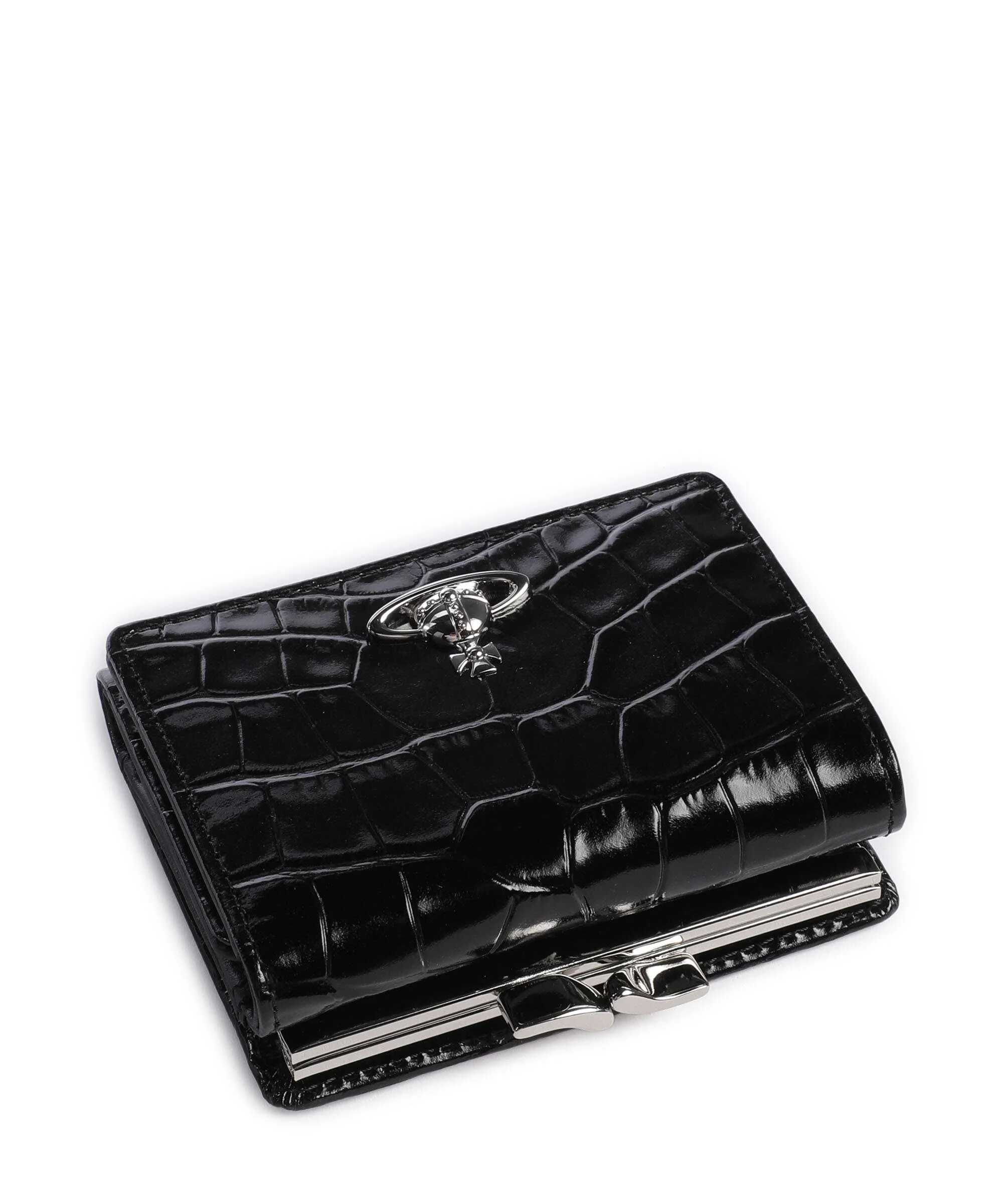 Vivienne Westwood Frame Embossed Croc Small Wallet black - Image 5
