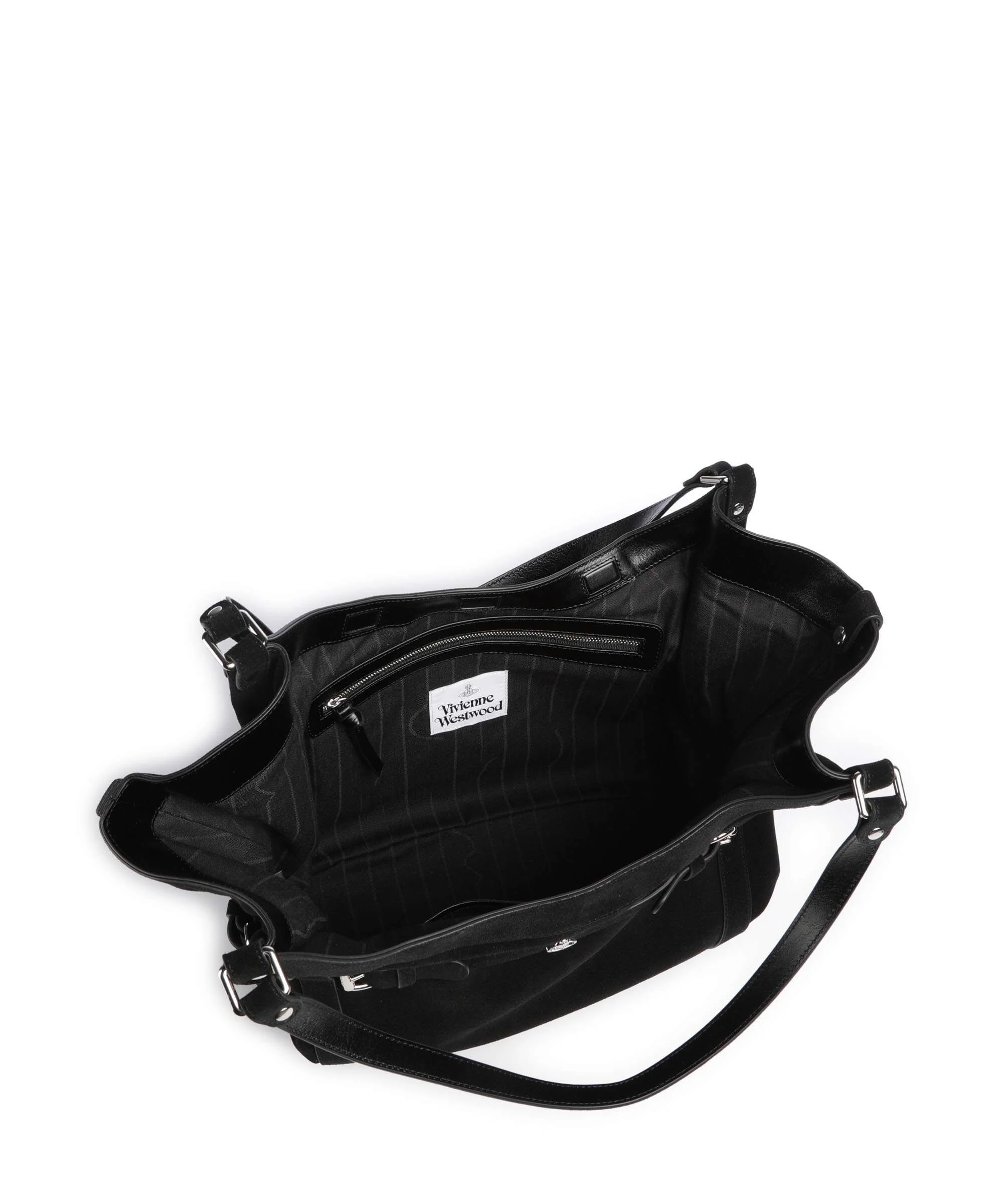 Vivienne Westwood Frankie Suede Large Tote bag black - Image 6