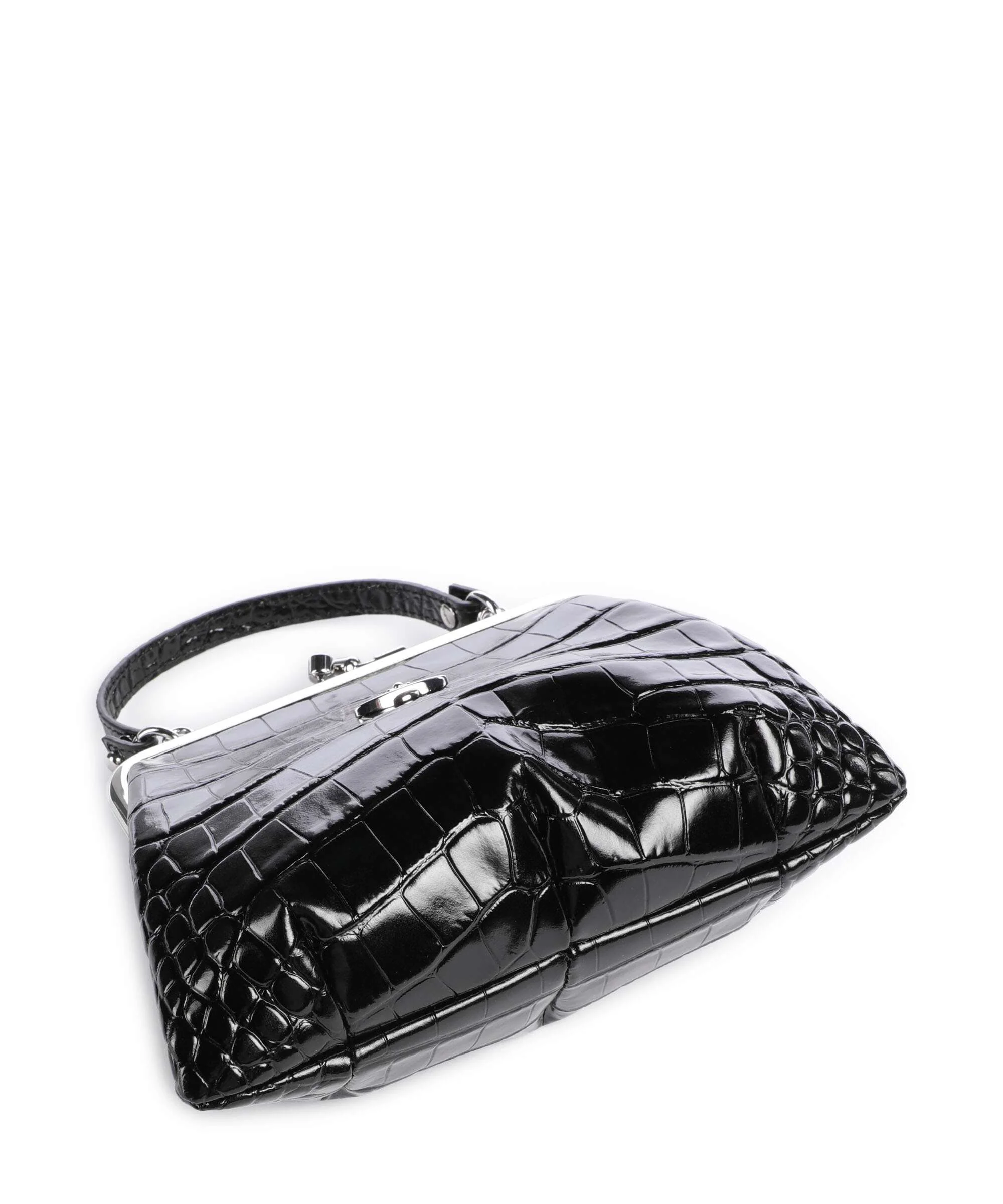 Vivienne Westwood Granny Frame Embossed Croc Handbag black - Image 5