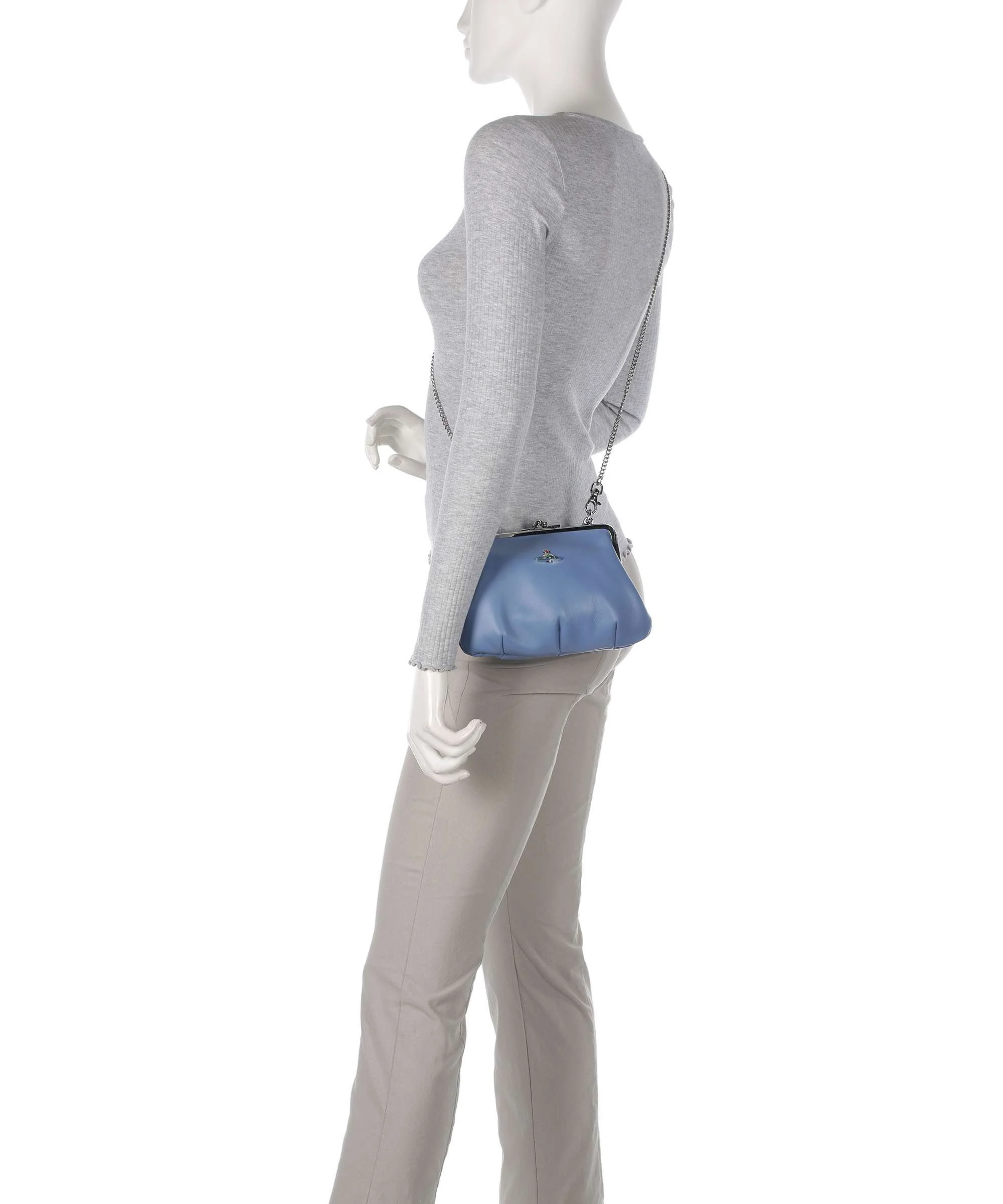 Vivienne Westwood Granny Frame Nappa Crossbody bag blue - Image 3