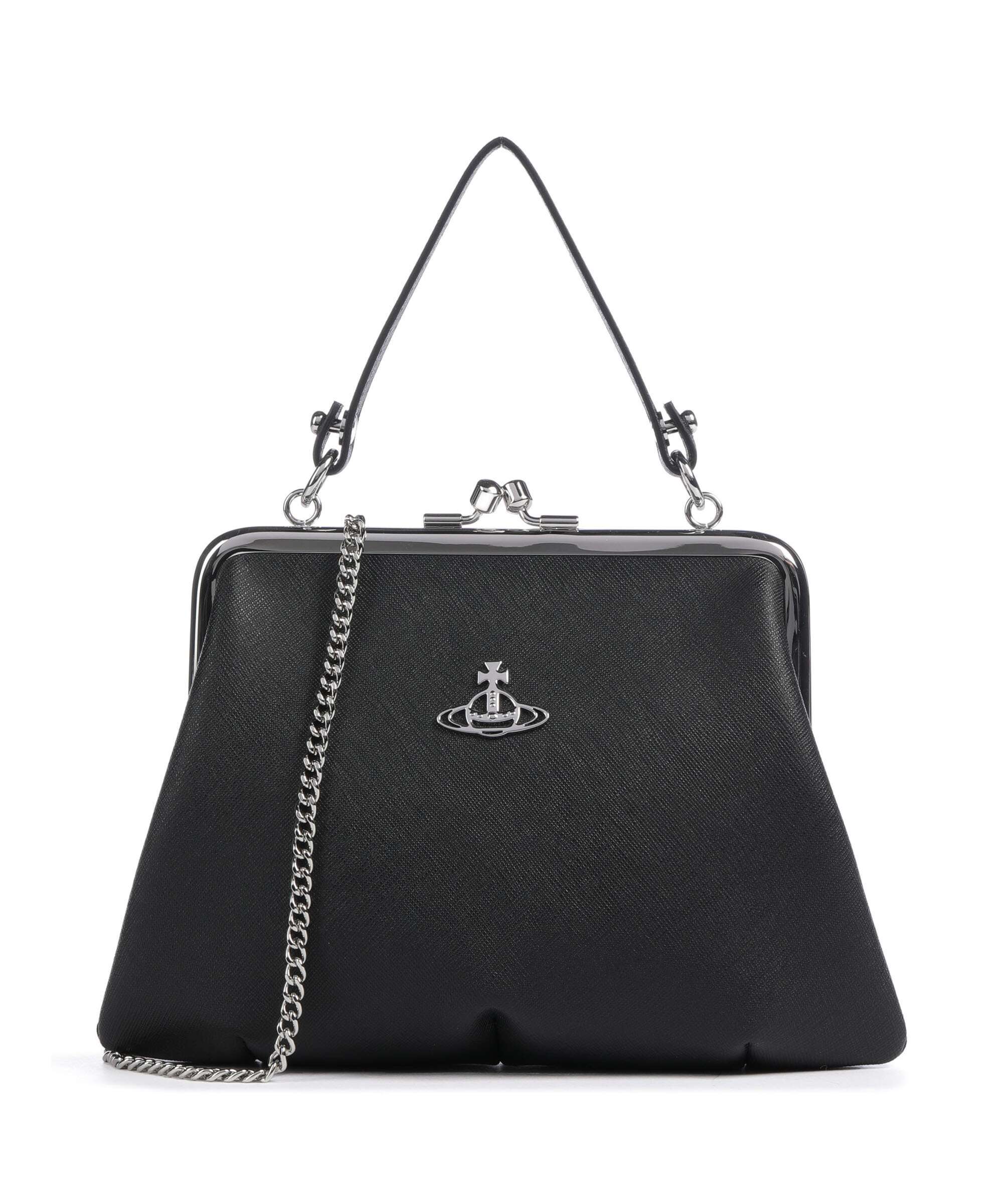 Vivienne Westwood Granny Frame Saffiano Crossbody bag black