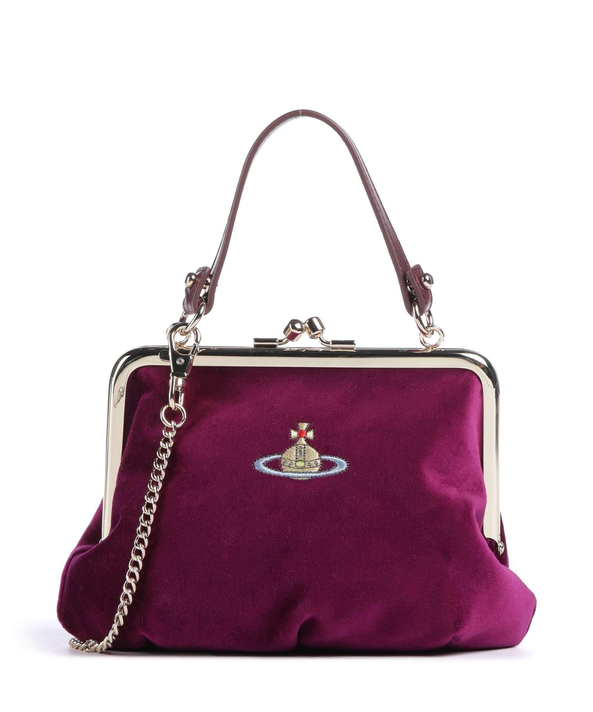 Vivienne Westwood Granny Frame Velvet Crossbody bag purple