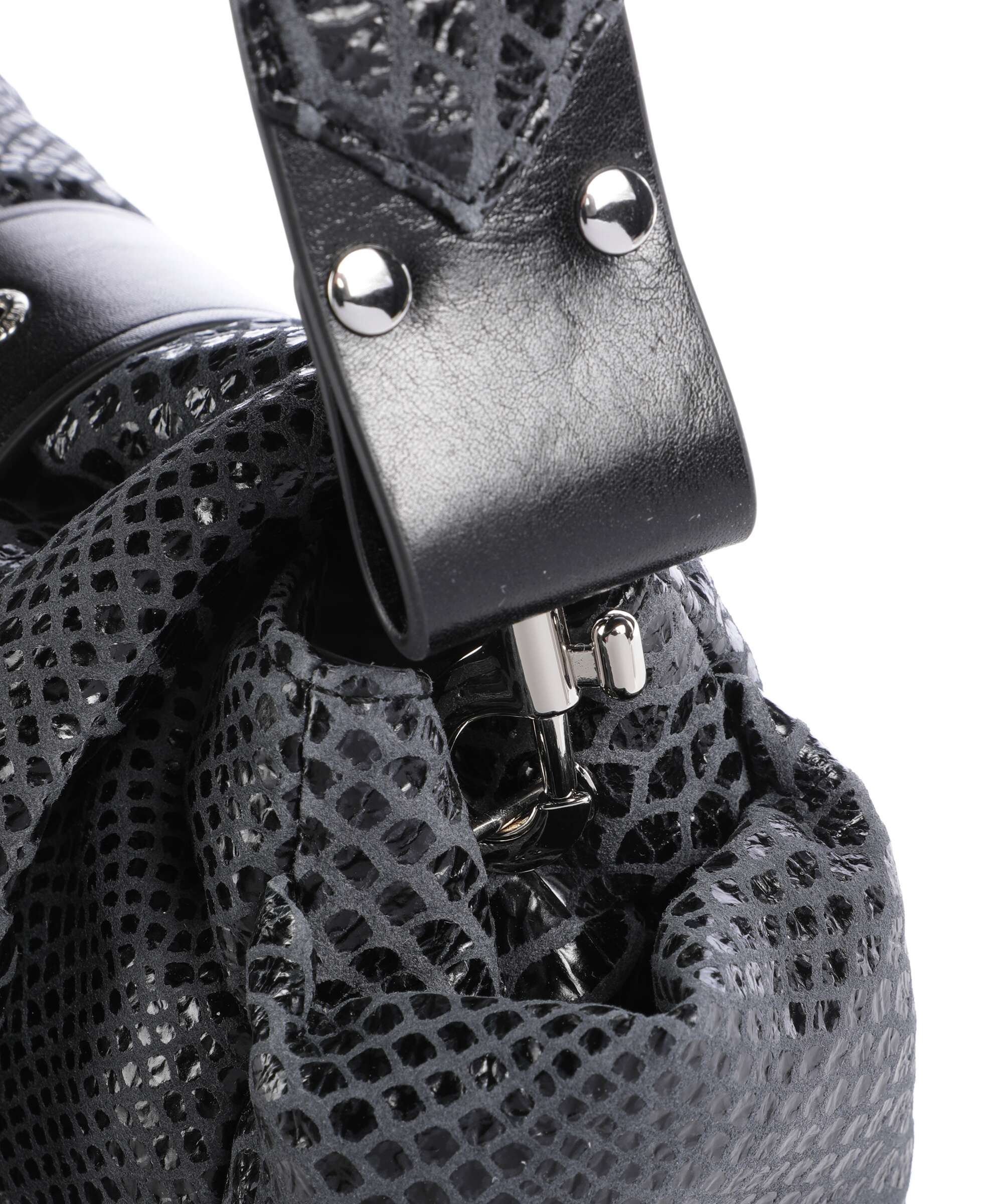 Vivienne Westwood Hazel Snake Effect Shoulder bag dark grey - Image 4