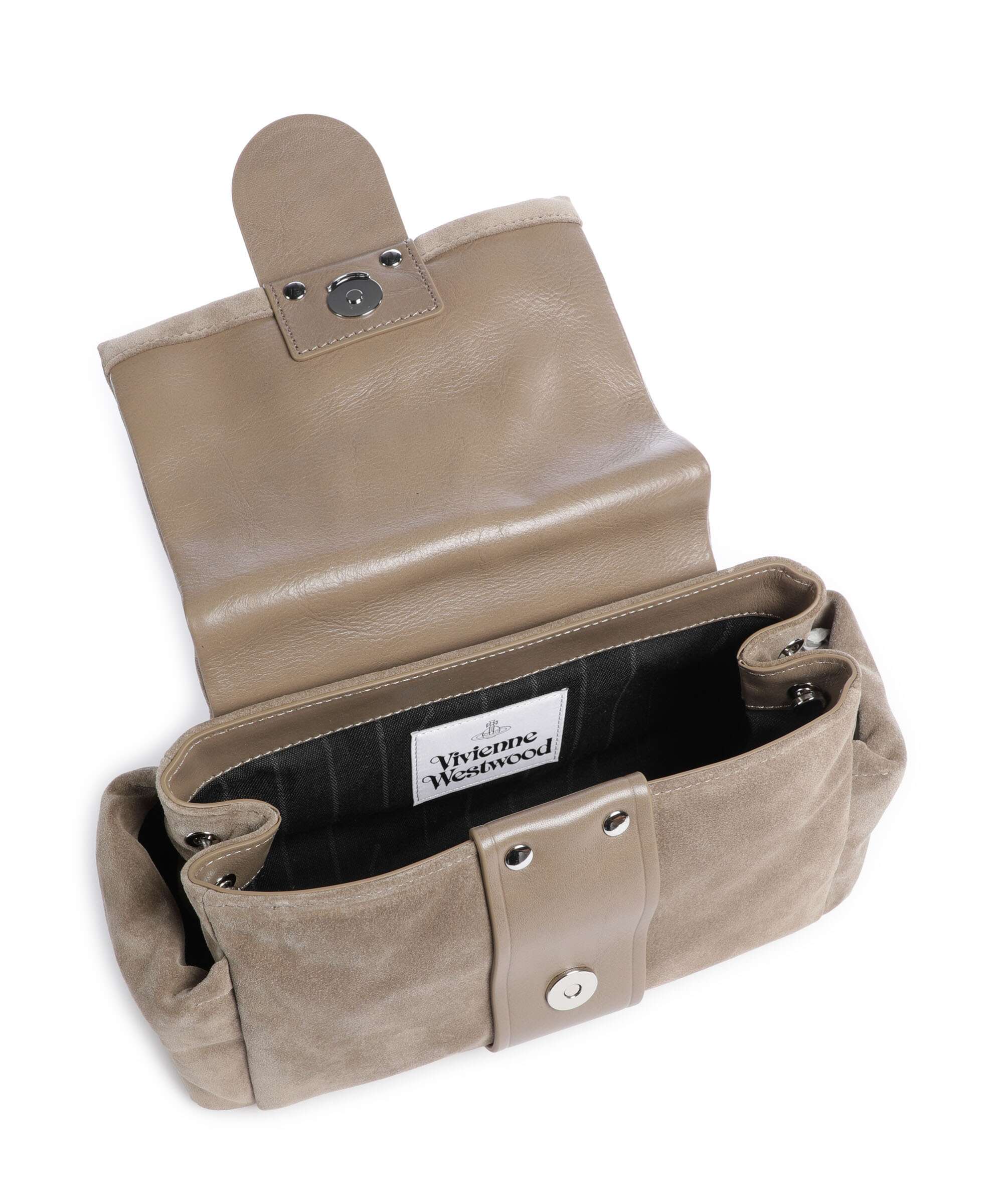 Vivienne Westwood Hazel Suede Treasure Shoulder bag stone - Image 7