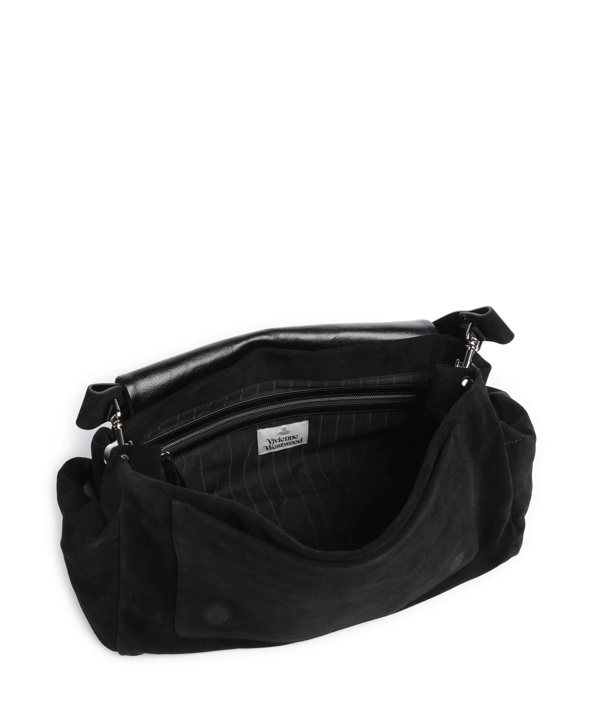 Vivienne Westwood Hazel Suede XL Hobo bag black - Image 6