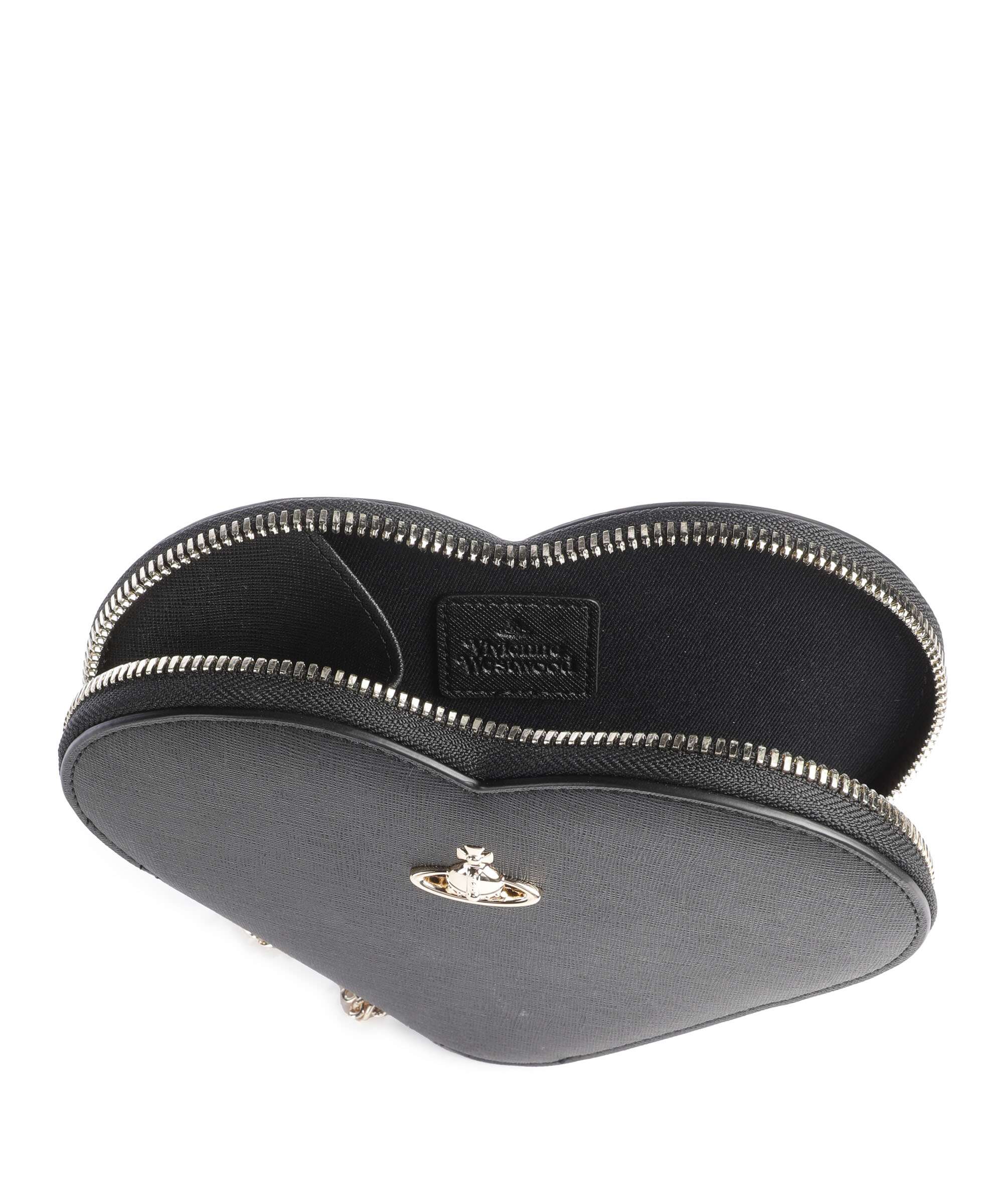 Vivienne Westwood Heart Saffiano Biogreen Crossbody bag black - Image 5