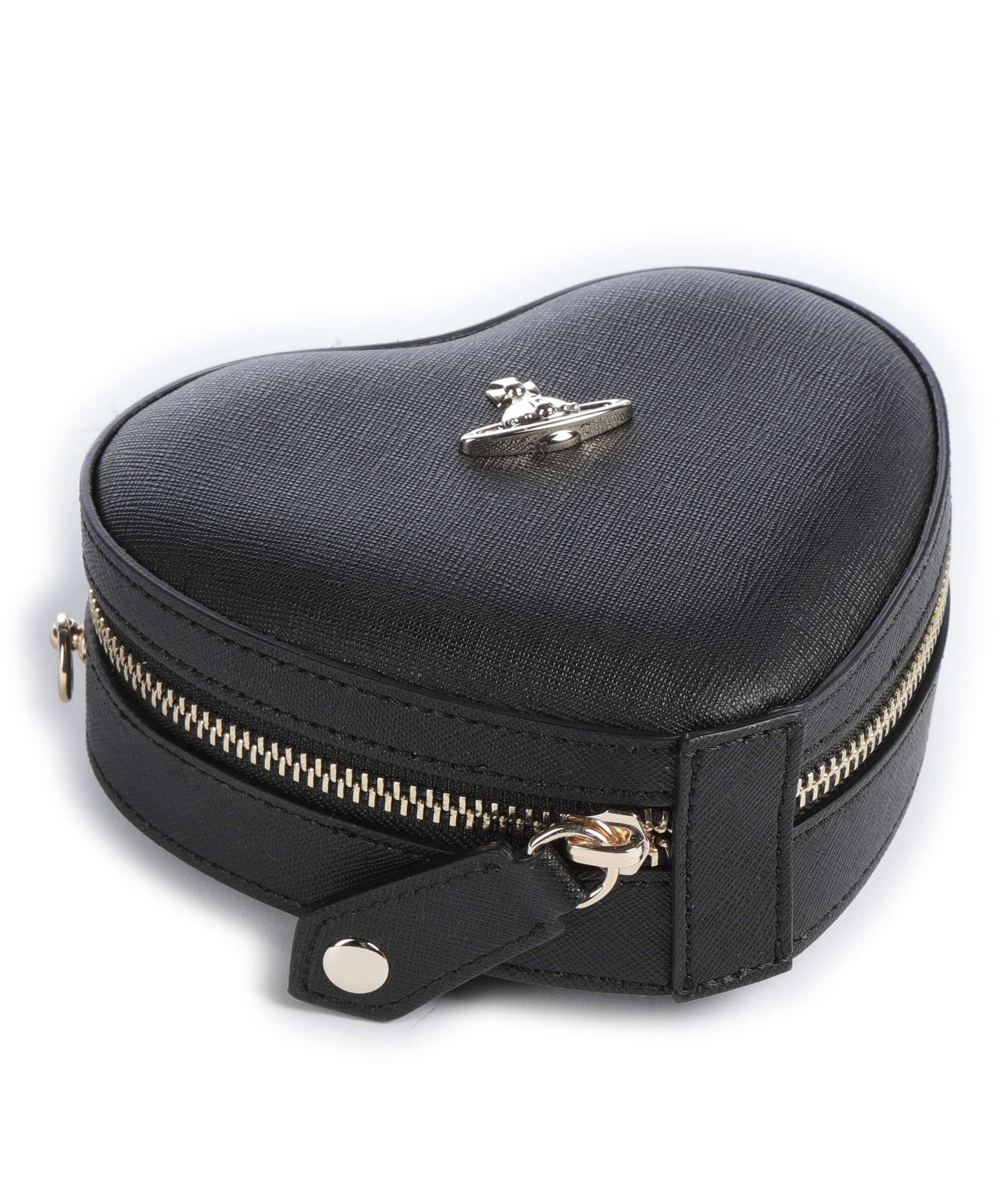 Vivienne Westwood Heart Saffiano Biogreen Mini Crossbody bag black - Image 5