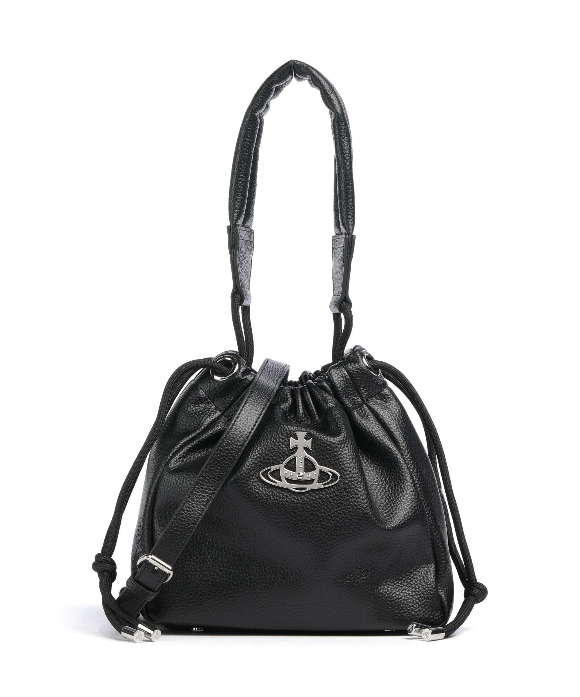 Vivienne Westwood Hilary Grain Small Bucket bag black
