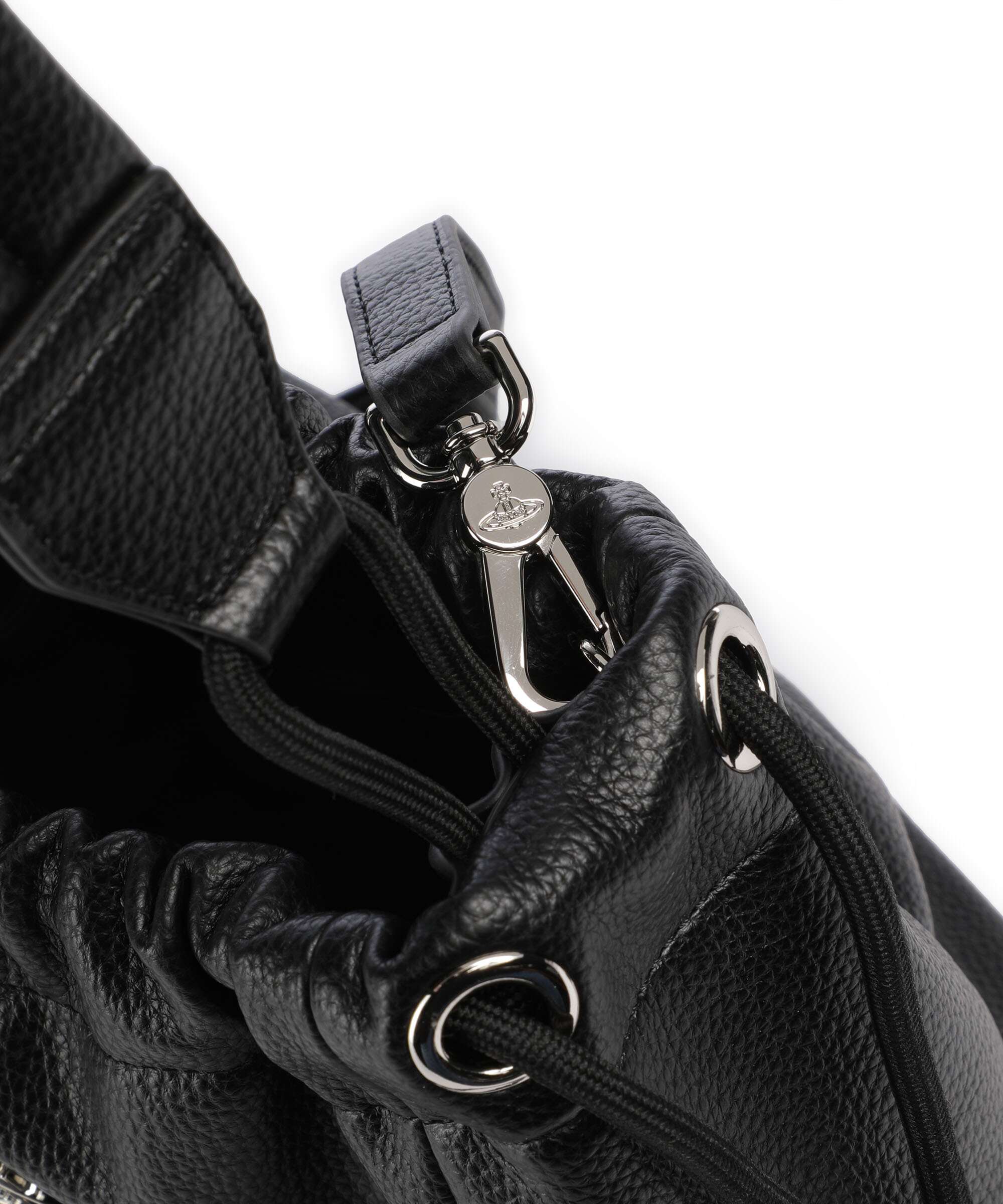 Vivienne Westwood Hilary Grain Small Bucket bag black - Image 5