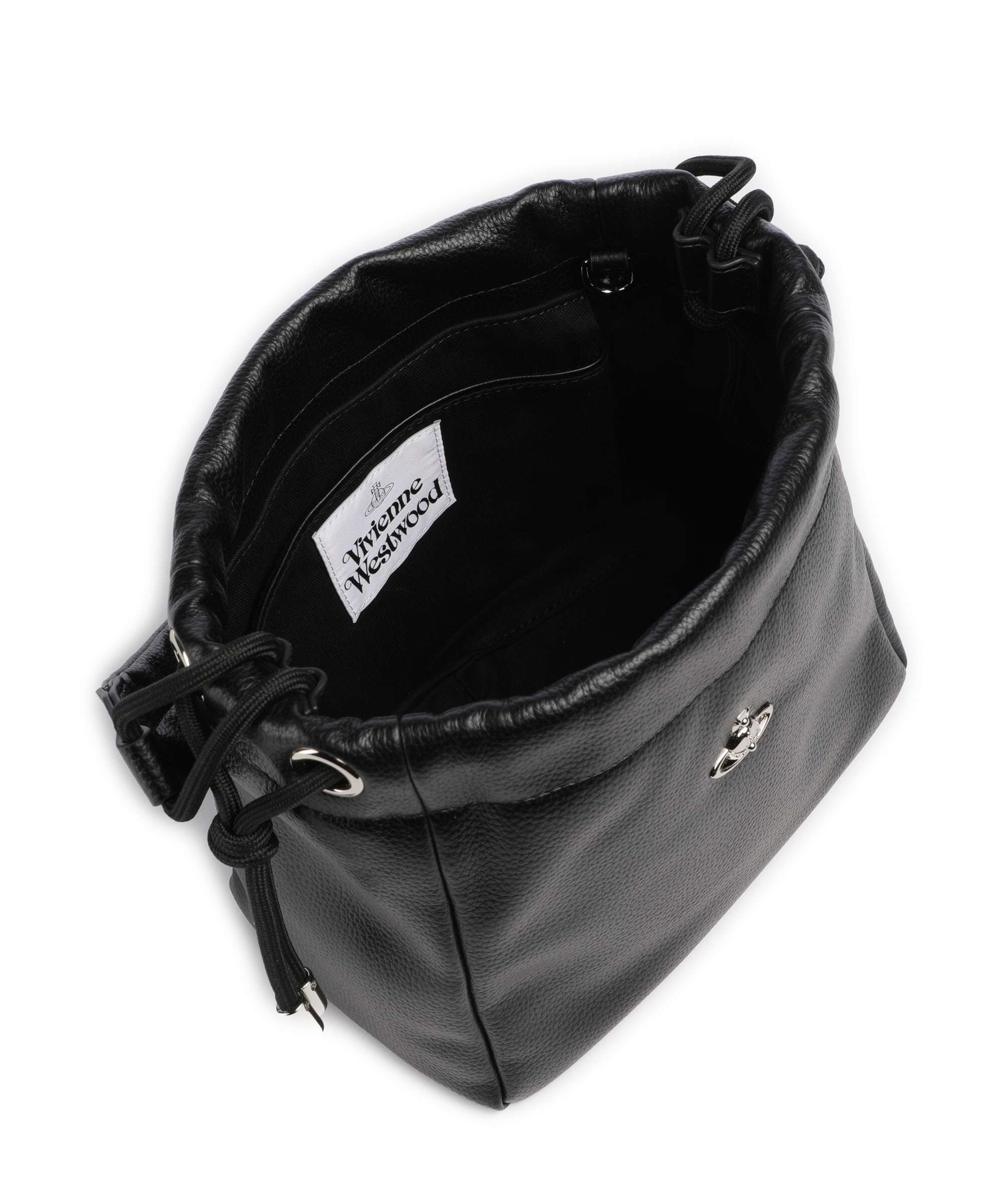 Vivienne Westwood Hilary Grain Small Bucket bag black - Image 5