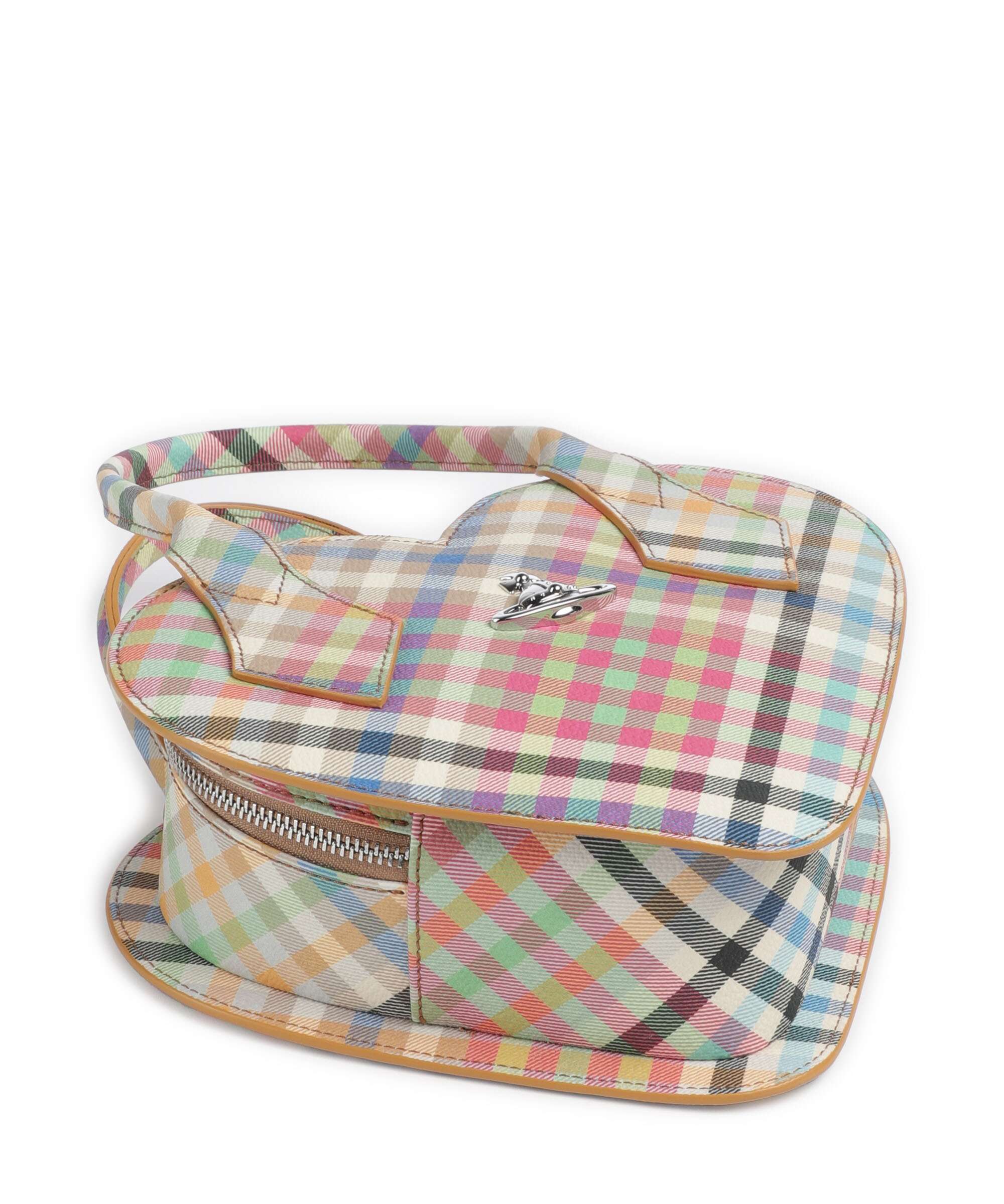 Vivienne Westwood Josephine Heart Buccia D'Arancia Handbag heather plaid - Image 4