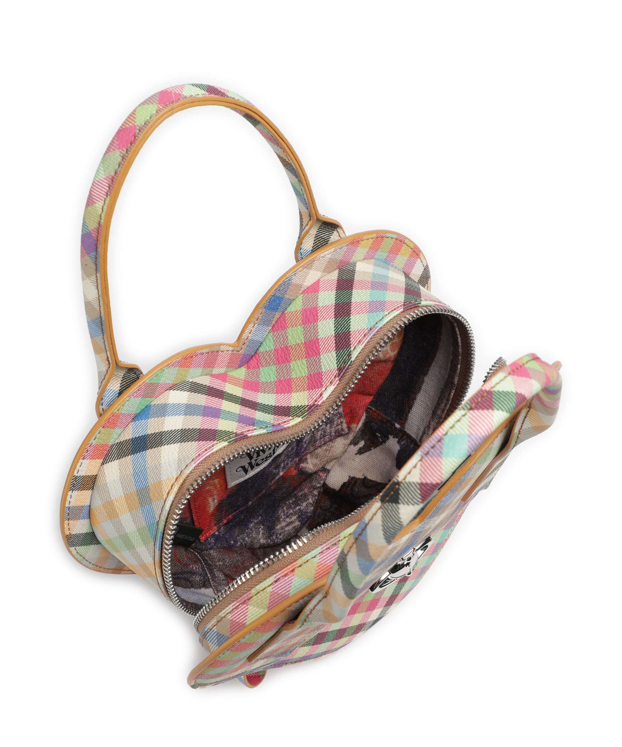 Vivienne Westwood Josephine Heart Buccia D'Arancia Handbag heather plaid - Image 5
