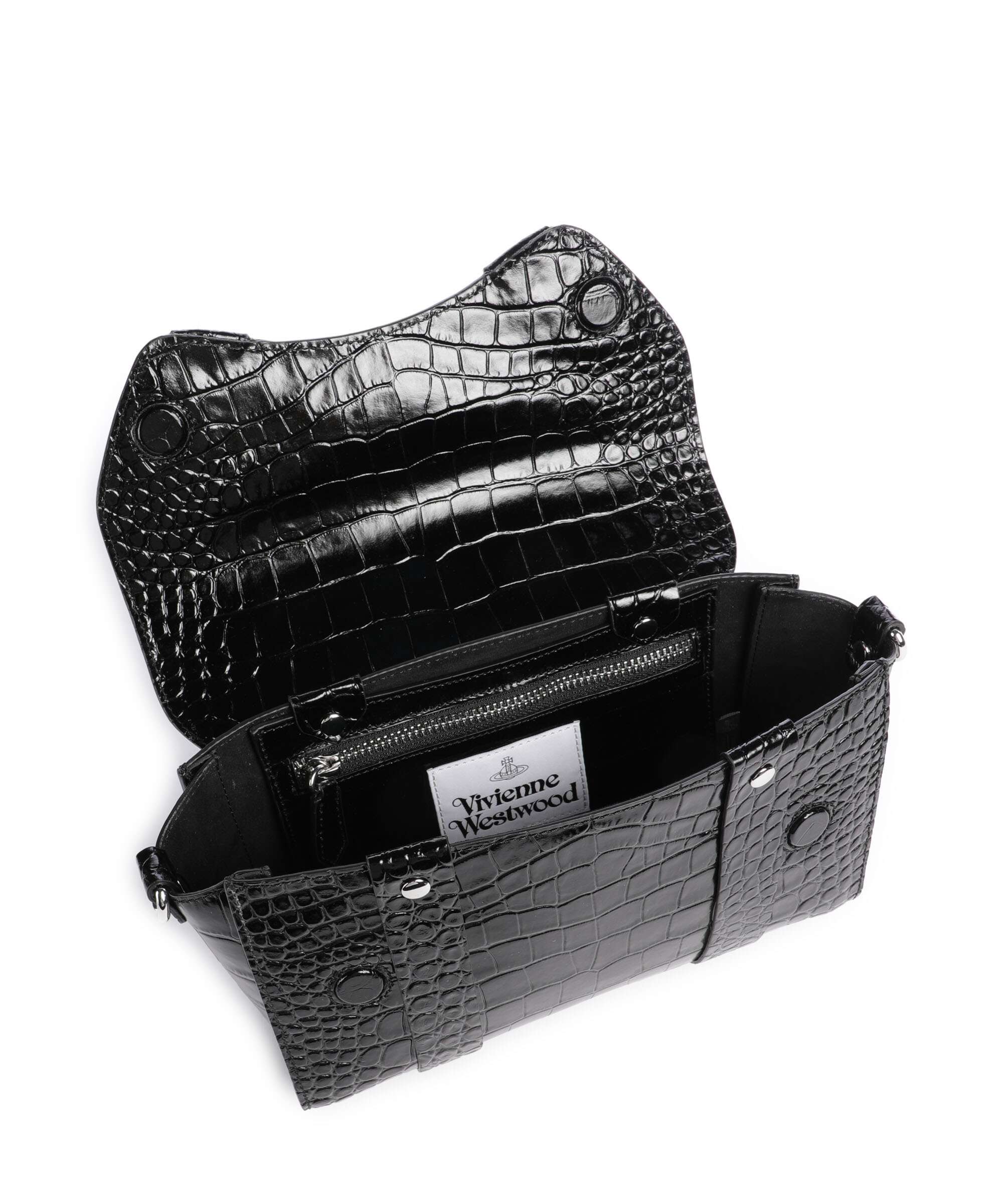 Vivienne Westwood Kimmy Embossed Croc Crossbody bag black - Image 6