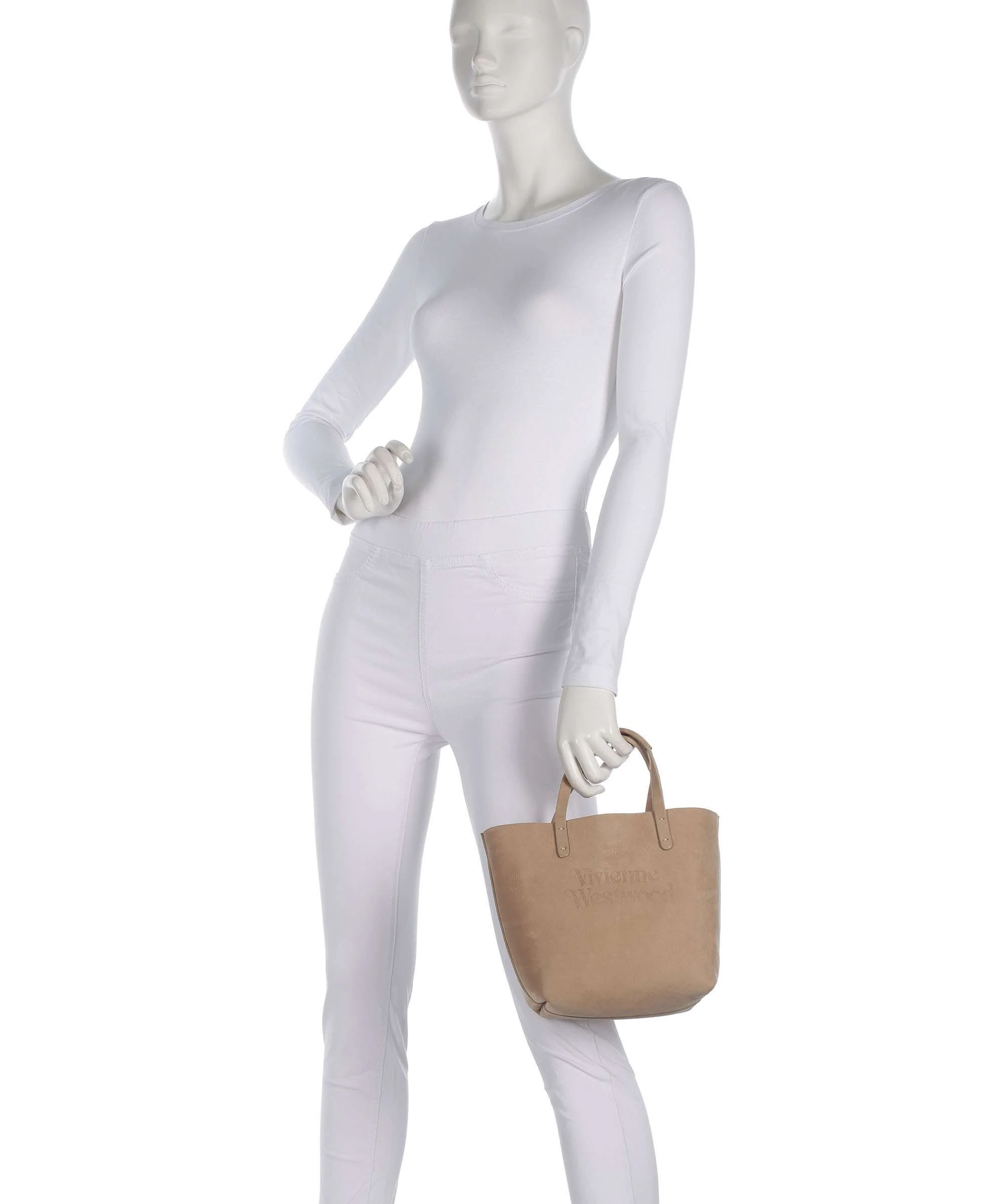 Vivienne Westwood Studio Nubuck Small Handbag beige - Image 3