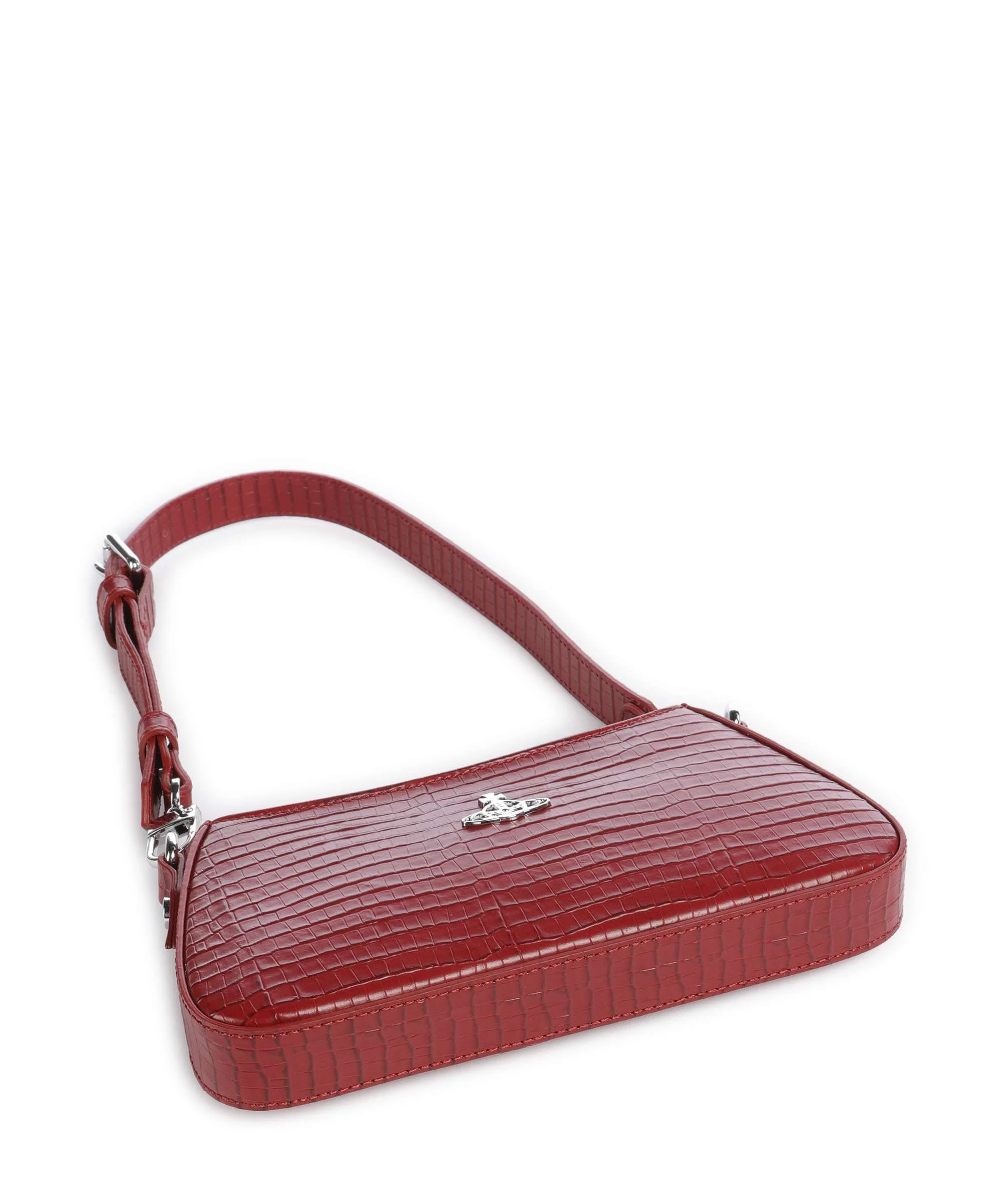 Vivienne Westwood Tasha Embossed Croc Mini Shoulder bag red - Image 5
