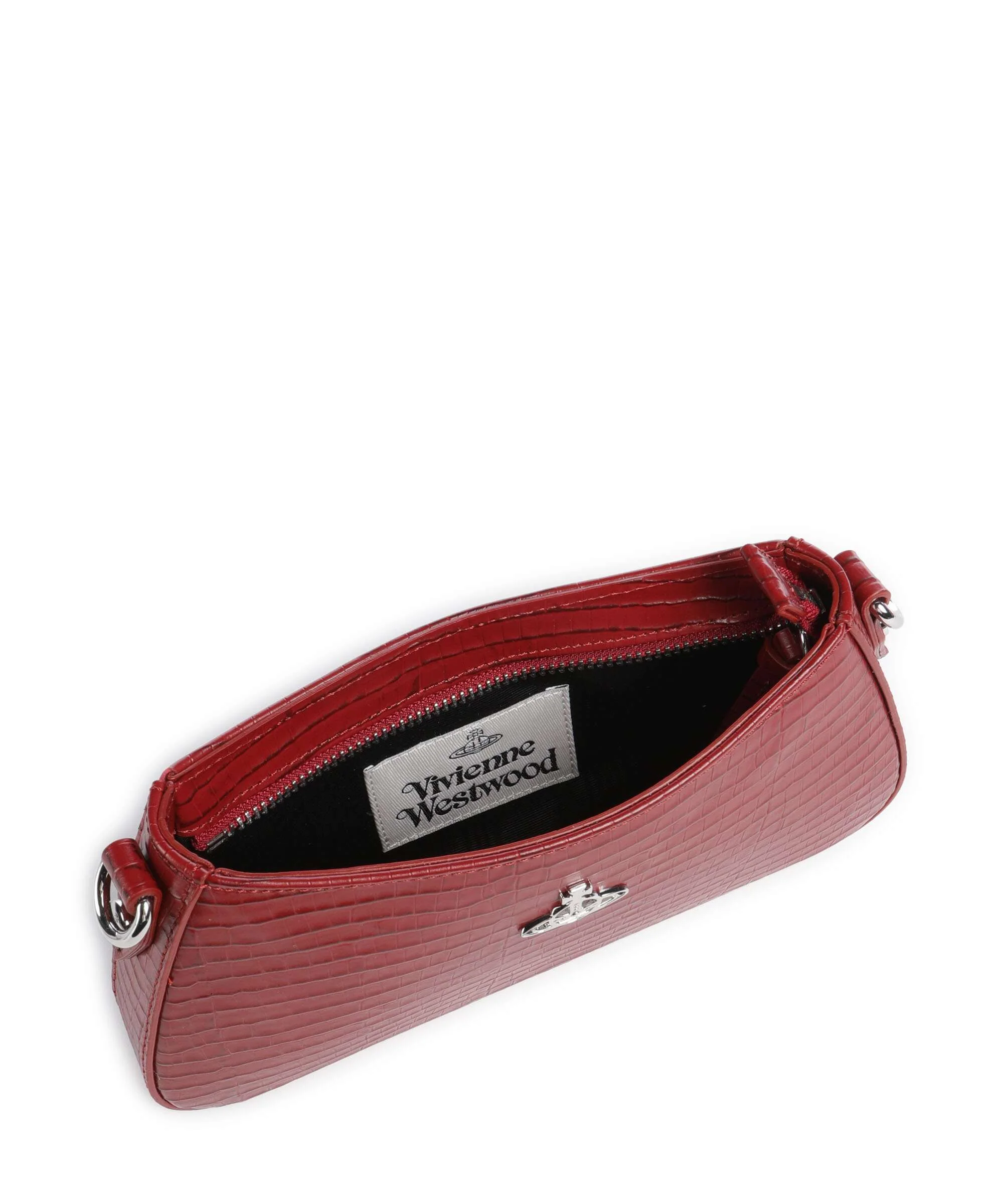 Vivienne Westwood Tasha Embossed Croc Mini Shoulder bag red - Image 6