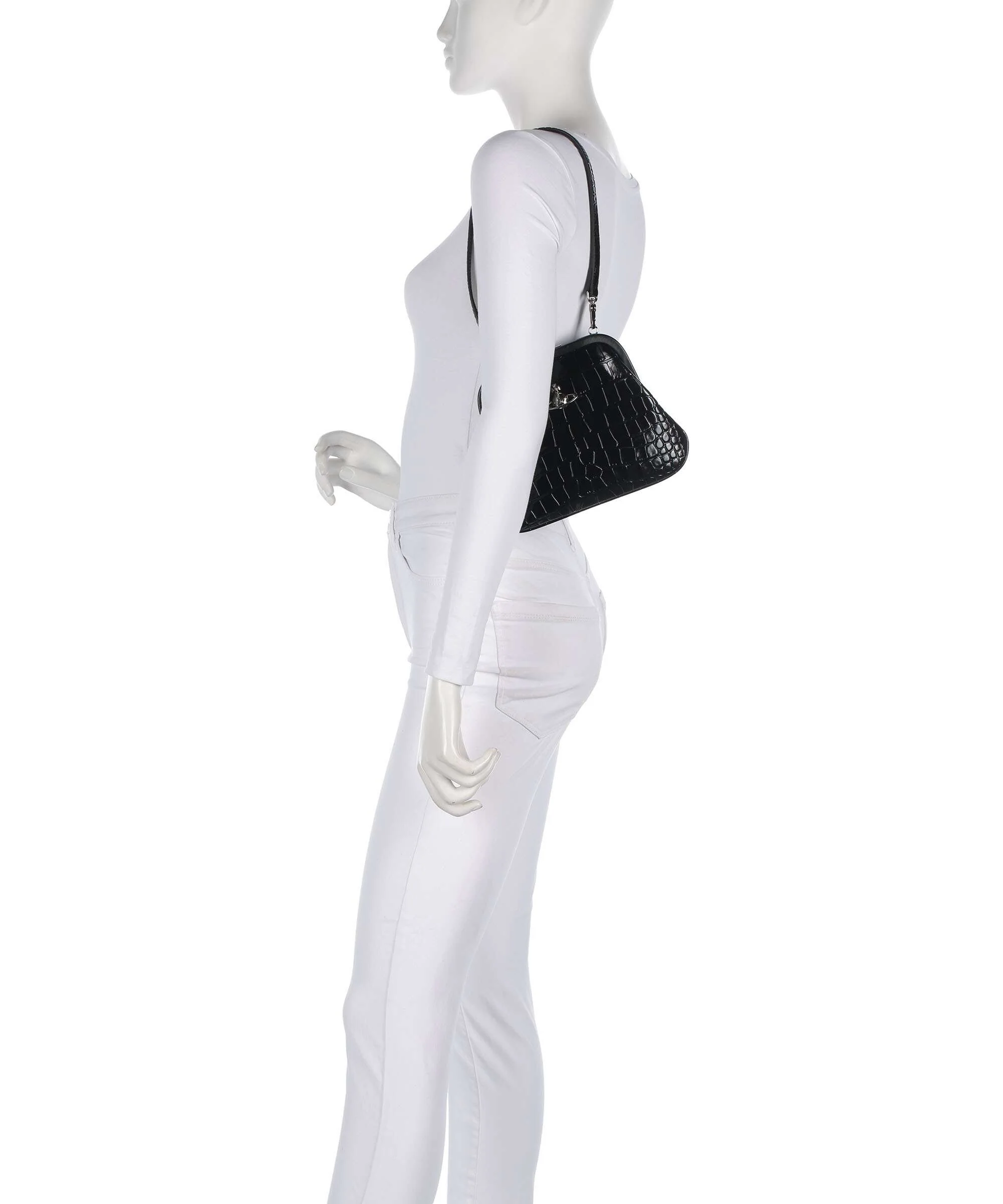 Vivienne Westwood Vivienne Embossed Croc Shoulder bag black - Image 3