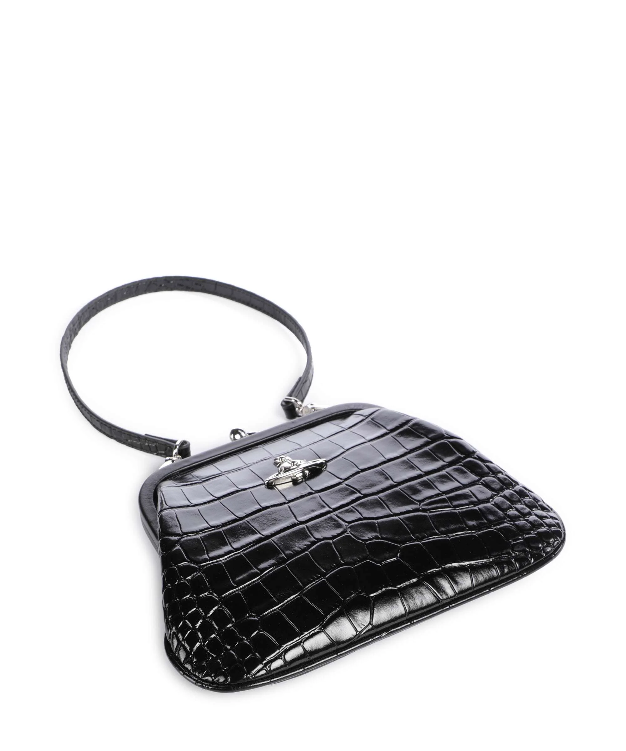 Vivienne Westwood Vivienne Embossed Croc Shoulder bag black - Image 5