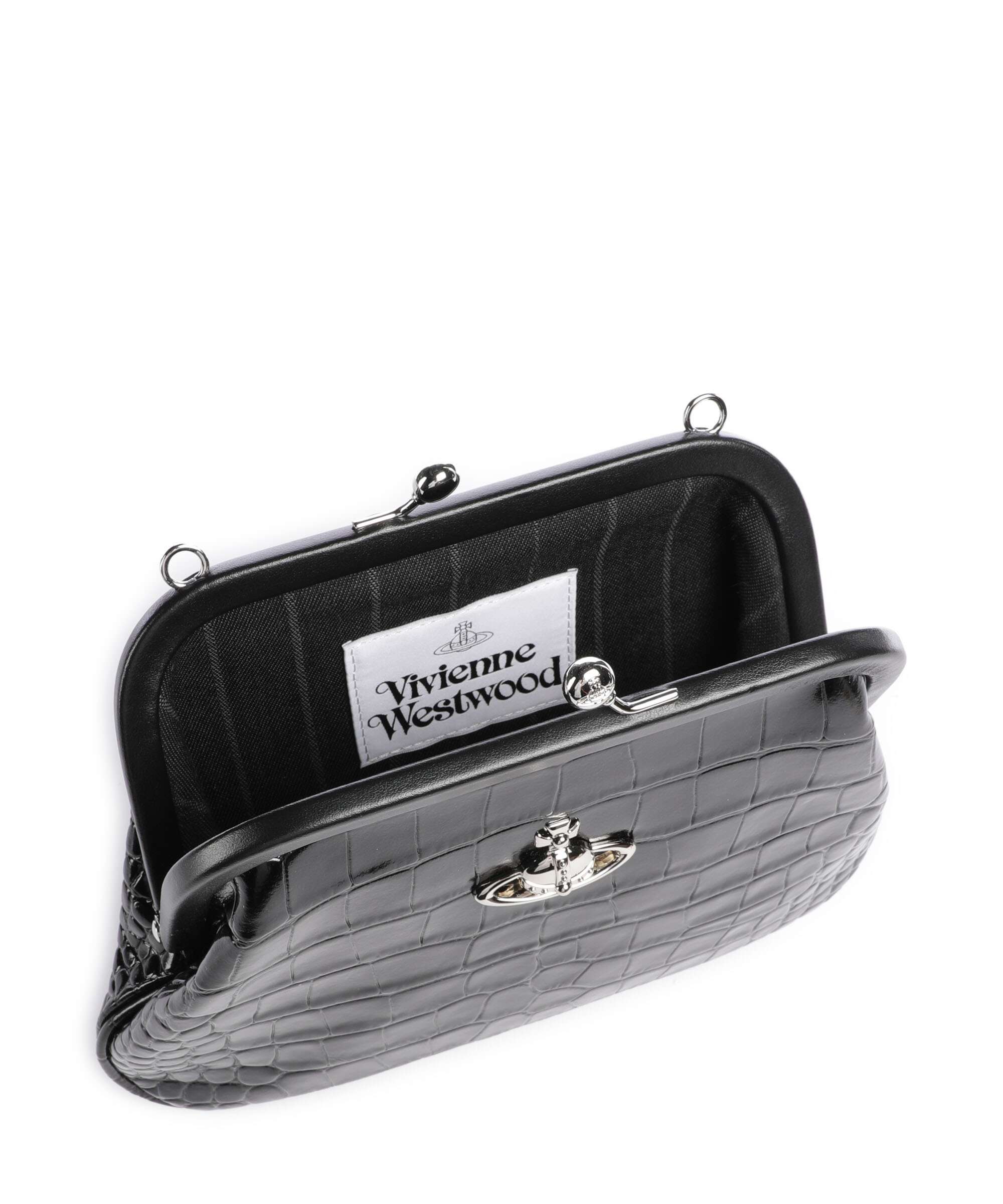 Vivienne Westwood Vivienne Embossed Croc Shoulder bag black - Image 6