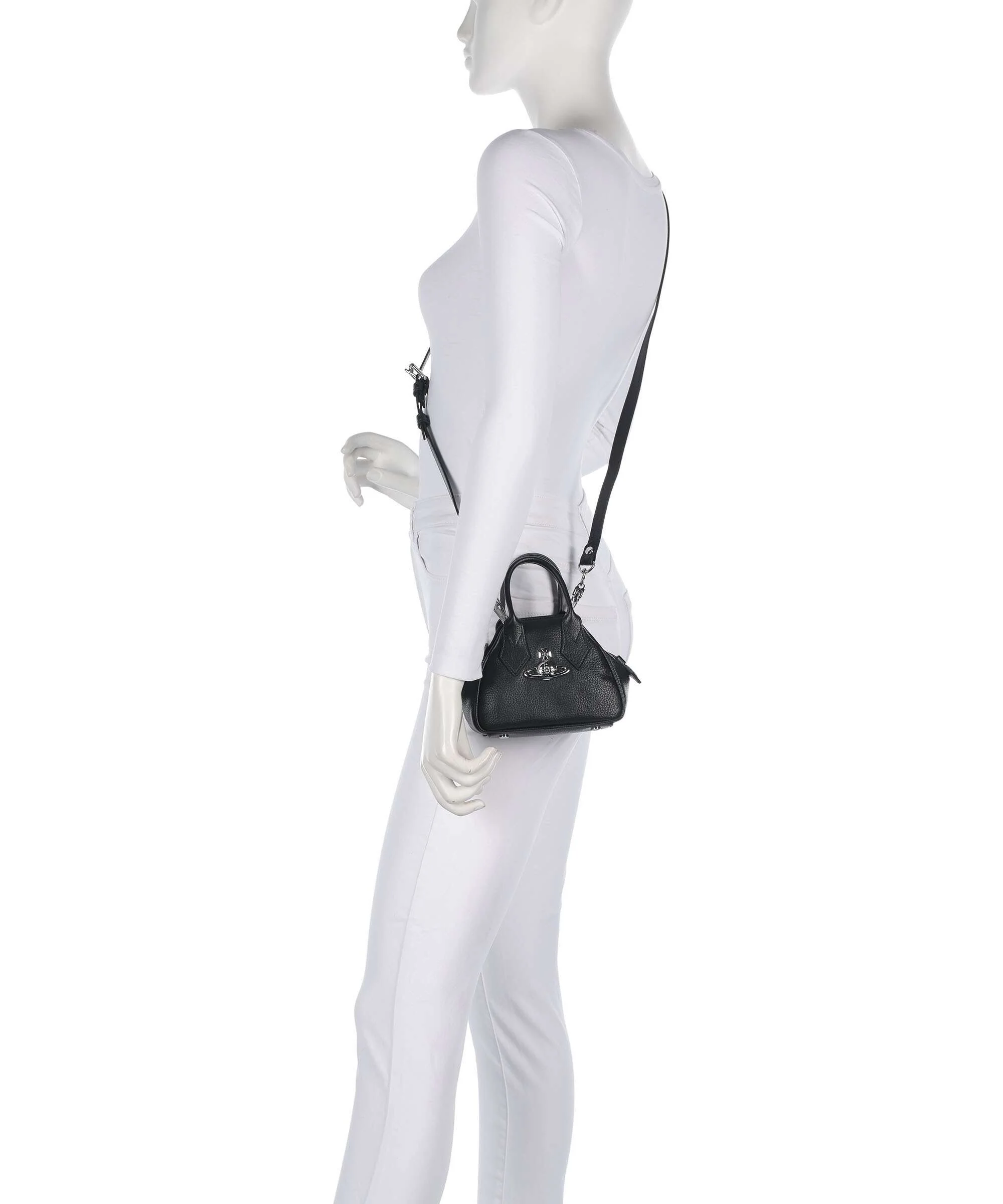 Vivienne Westwood Yasmine Grain Mini Crossbody bag black - Image 3