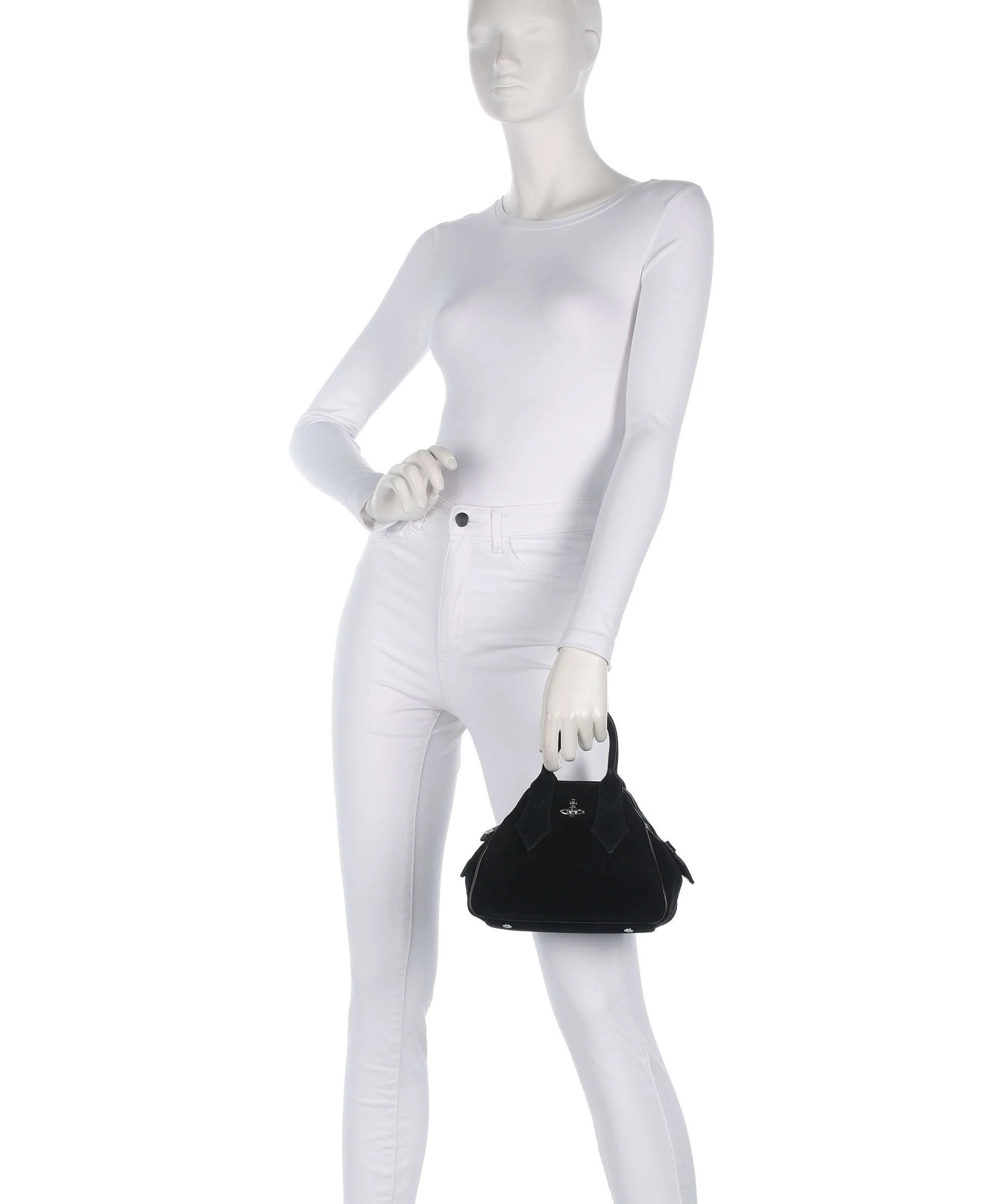 Vivienne Westwood Yasmine Suede Small Handbag black - Image 3